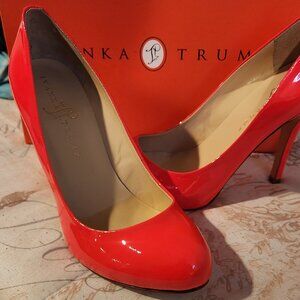 Ivanka Trump Pump heels 7.5 (run small) new medium red patent pinkish